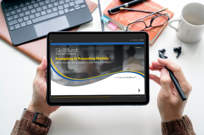 Person using tablet to watch Prompting AI Reasoning Models: What Works, What Doesn't, and Why it Matters
